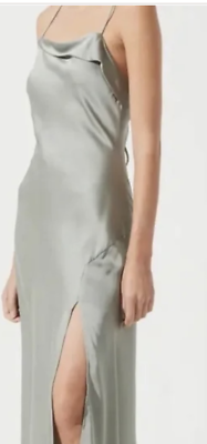 knee length dresses for ladies Allexina Satin Cowl Neck Midi Dress main image 1