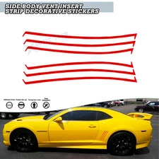 For Chevrolet Camaro SS RS LS 2010-2015 Red Side Body Vent Insert Stickers Kit