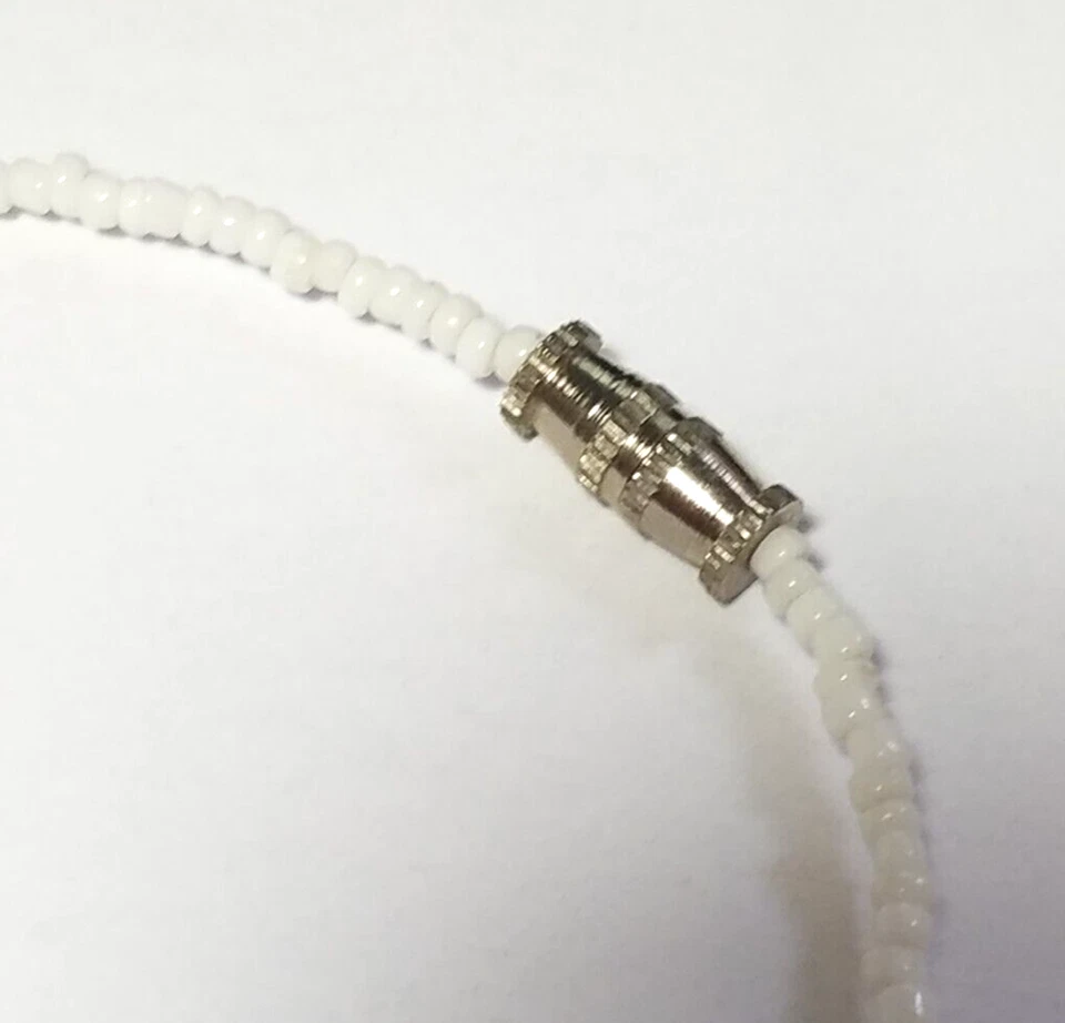 Vintage white seed beads dolphin beads Dolphin Pendant Necklace Handmade Fashion Foto 4 de 4