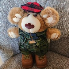 Vintage Furskins J Livingston Clayton Xavier Roberts Bear Plush 14" Scout NWT