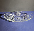 Vintage Hazel Atlas Prescut Clear Glass Small Boat Oblong Dish Star & Fan — photo 1