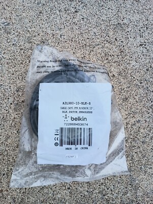 Belkin A3l980-10-blk-s Patch Cable - Rj-45 [m] 10 Ft Utp [ Cat 6 ]