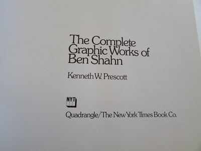 The Complete Graphic Works of Ben Shahn First Edition 1973 | eBay