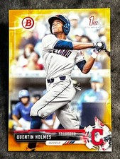 2017 Bowman 1st ORANGE BORDER PROSPECT ROOKIE Quentin Holmes 03/25