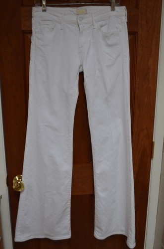 Mother White 65% Cotton/33% Cly/2% Elastane Flared 5 Pocket Jeans Size 28 - Picture 2 of 17