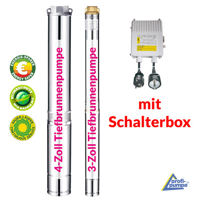 BRUNNENPUMPE TIEFBRUNNENPUMPE  3 Zoll 4 Zoll TAUCH PUMPE TIEFBRUNNEN PUMPEN ROHR