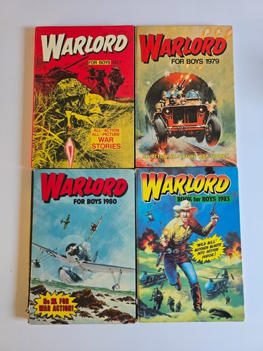Warlord For Boys Annuals Bundle 1977/1979/1980 & 1983 Annuals Vintage FREEPOST