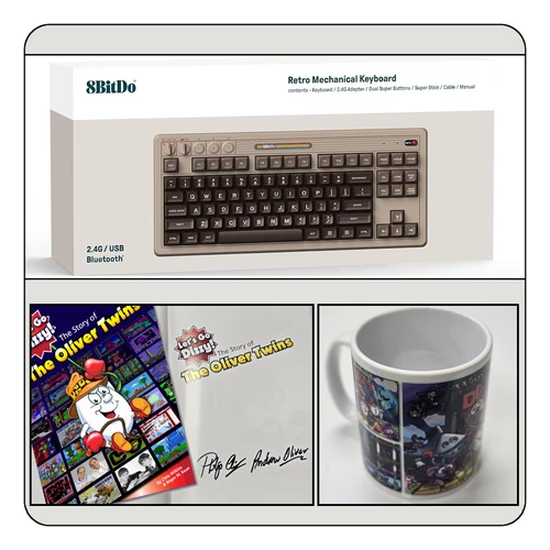 8BitDo Retro Mechanical UK Keyboard - C64 Edition - Exclusive Dizzy Bundle