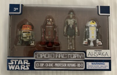 Disney Parks Star Wars Droid Factory Ahsoka TV 4 Pack Set Chopper, Huyang - New
