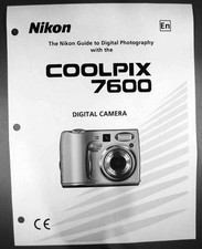 Nikon CoolPix 7600 Digital Camera User Guide Instruction Manual guide