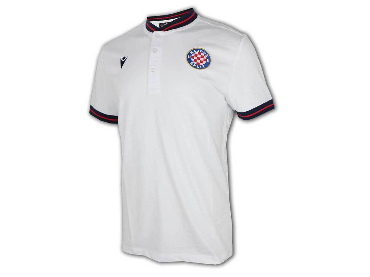 Hajduk Split Polo Shirt White Macron Hajduk Tr Player Polo Jersey M L XL  XXL 3XL