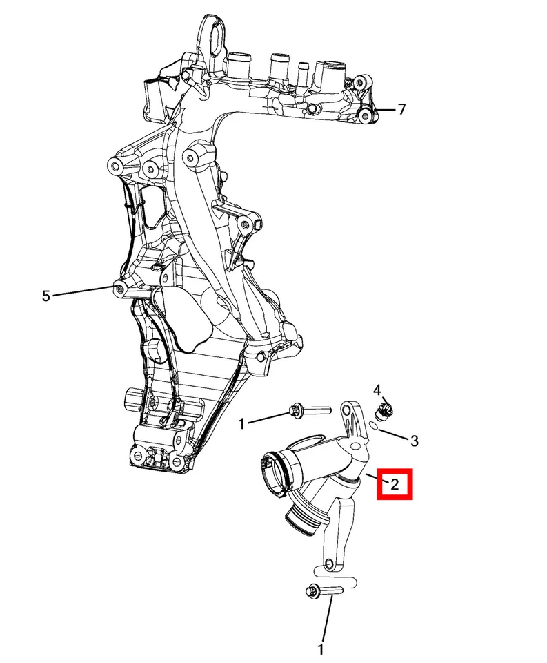 Groupe Thermostat Vano Original Jeep Compass Patriot 2,2 CRD K68090693AA - Photo 4/4