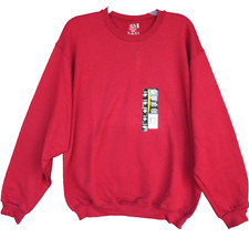 Fruit Of The Loom Adult Size L Sweatshirt Red Crimson Crewneck 90s VTG Blank