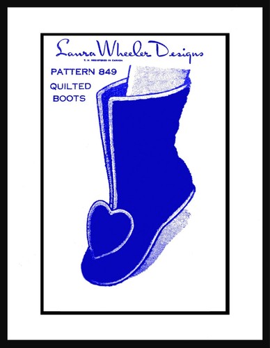 Pedido por correo # 849 Patrón de tela acolchada BOTAS Estilo ZAPATILLAS Zapatos de cama ~S-M-L~ - Imagen 4 de 5