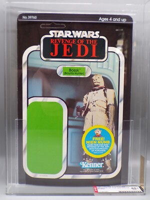 1983 AFA 85+ Kenner STAR WARS Revenge of the Jedi PROOF CARD Bossk 48D prototype