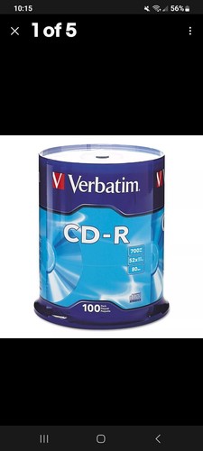 Verbatim 97458-203 700MB 52x CD-R Disc - Pack of 100