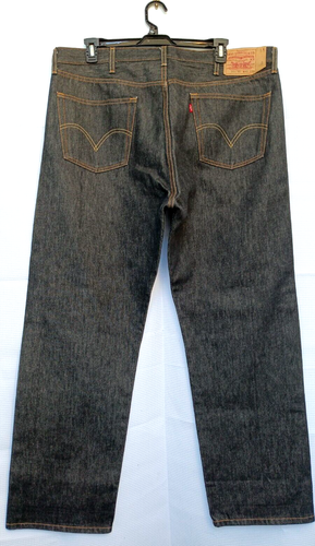 Vintage Levis 501 XX Button Fly Jean 42x32 Straight Black Wash - Picture 4 of 22
