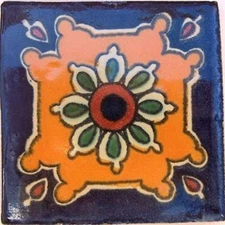 4.2x4.2 9 pcs Puebla Mexican Clay Tile Handmade Talavera Backsplash Mosaic
