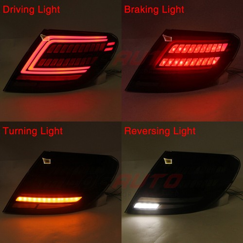 For Mercedes-Benz C-Class W204 08-14 LED Tail Light Assembly Rear Brake W/ Turn - Picture 10 of 12