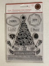 Martha Stewart crafts Clear Christmas Tree Stamps