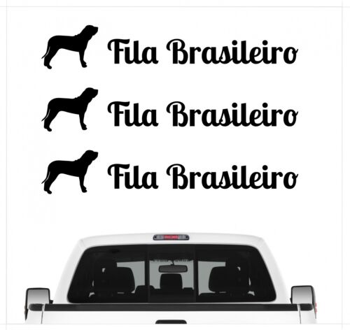 Fila Brasileiro Molosser Aufkleber 3er Set Hundeaufkleber Hundemotiv Hund Folie - Bild 1 von 15