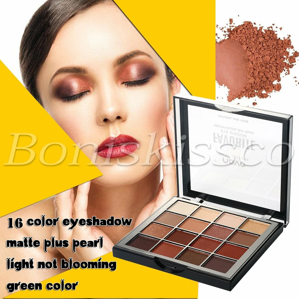 16 Colors Eyeshadow Palette Matte Shimmer Warm Cool Tone Eye Shadow Starter Kit - Image 3 of 4