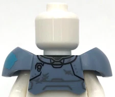 Lego New Sand Blue Minifigure Armor Breastplate w/ Shoulder Pads Piece