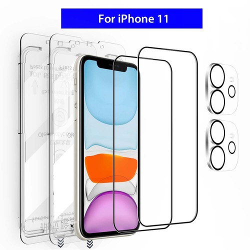 For iPhone 16e 15 14 13 12 11 Pro Max Tempered Glass Screen ProtectorX2+LensX2 - Picture 31 of 31