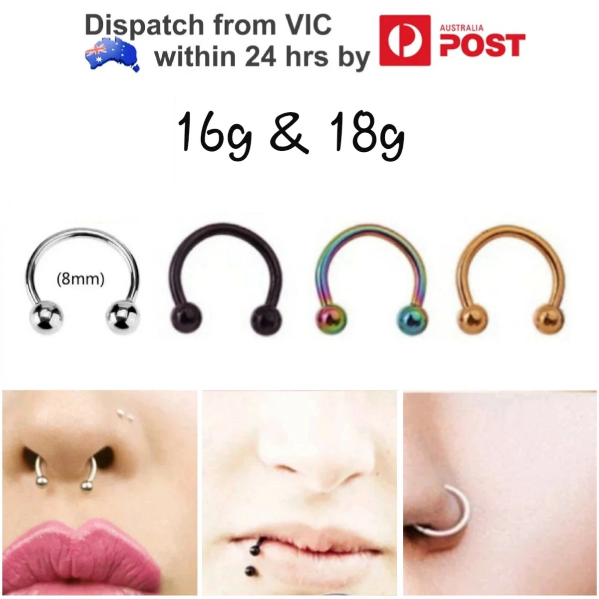 18g 8mm online nose ring