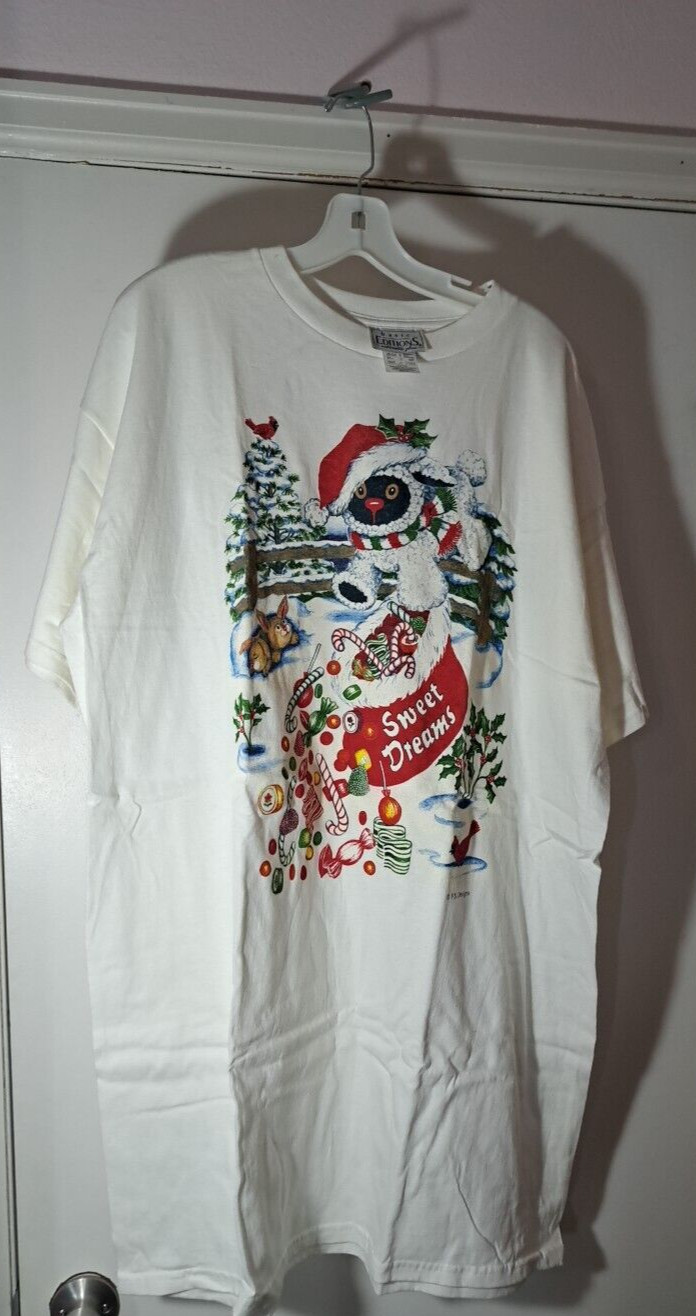 Basic Editions Intermates White Christmas Sweat D… - image 1