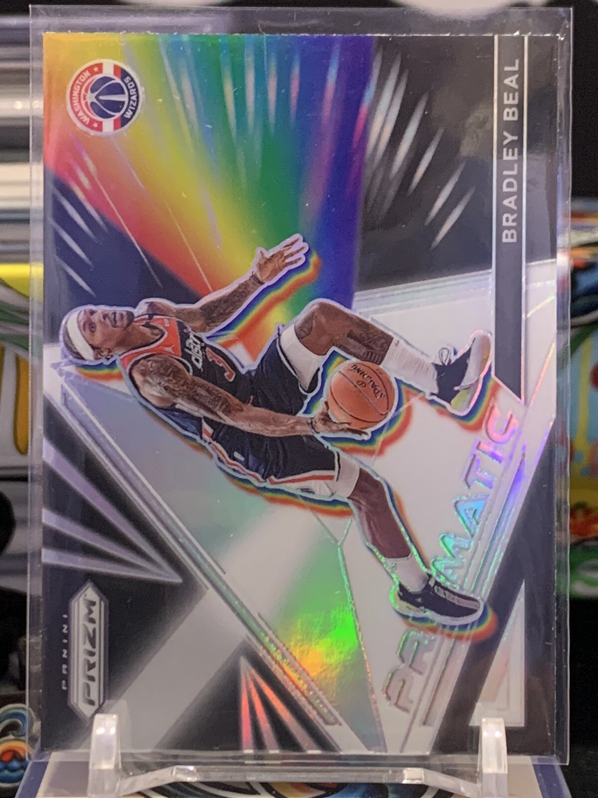 BRADLEY BEAL 2021-22 Panini Prizm 9 Prizmatic SILVER PRIZM Washington Wizards 5N