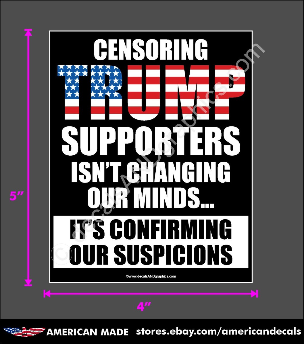 TRUMP 2024 STICKER SUSPICIONS ANTI DEMOCRAT REFORM MAGA DECAL | eBay