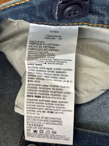 Levi’s Wide Leg Stretch Girls Size 16 - Picture 7 of 12