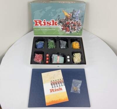 #ad Risk Board Game Parker Brothers 2003 Golden Token Edition Complete Game $12.99