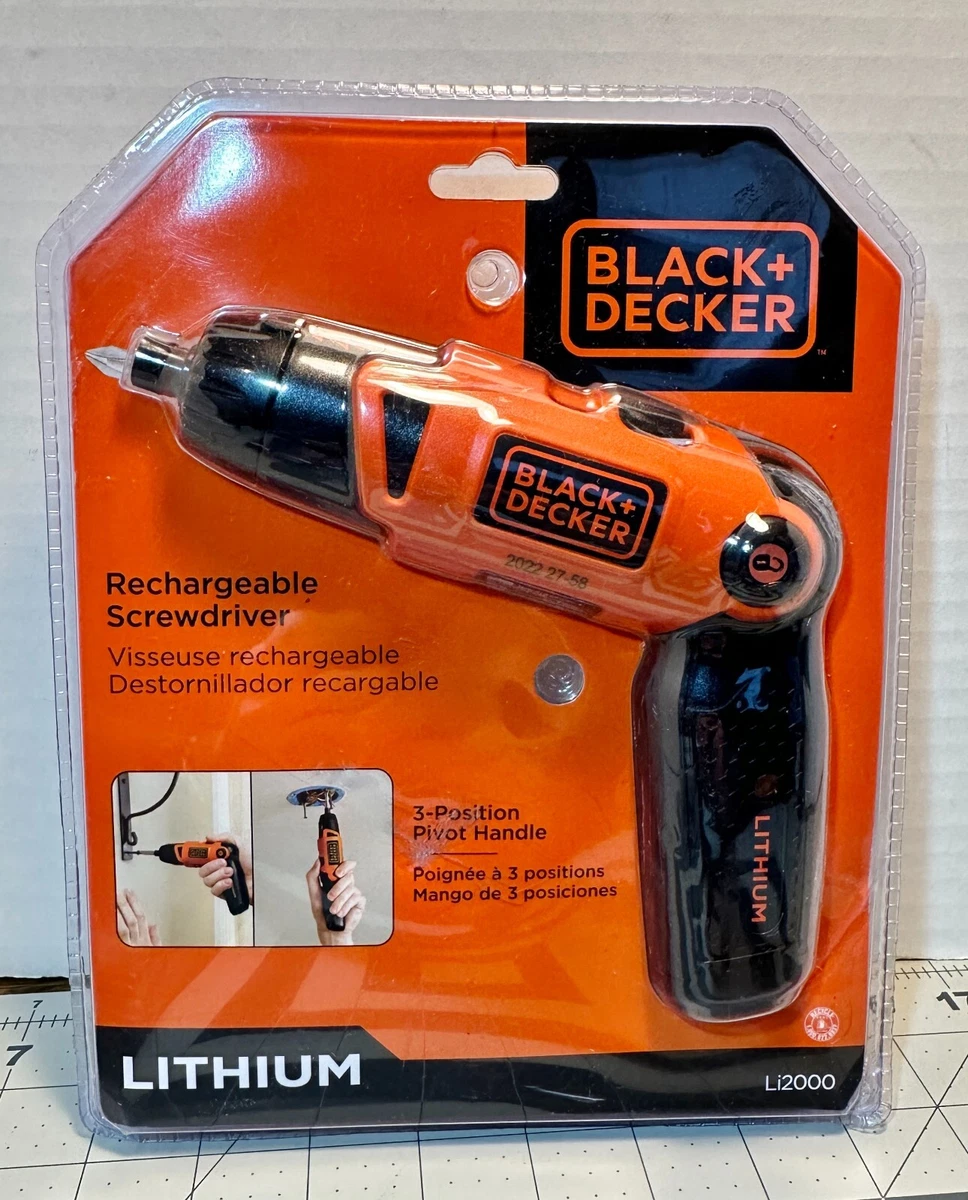  BLACK+DECKER Cordless Screwdriver with Pivoting Handle