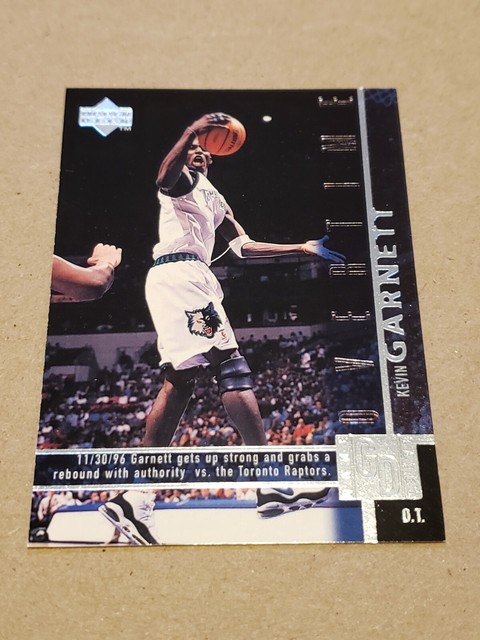 1997 1998 Upper Deck Kevin Garnett Basketball Card 328 Overtime GD MVP 