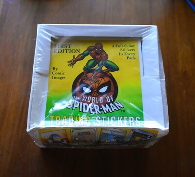 1988 Comic Images THE WORLD OF SPIDER-MAN Stickers Factory Sealed BOX  50 packs