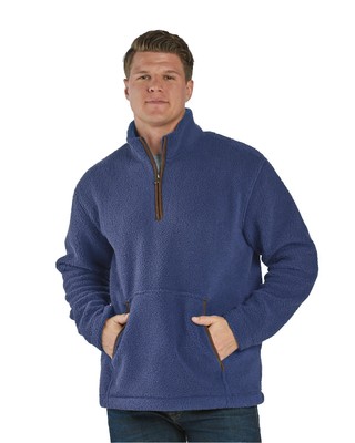 Men Everest Quarter Zip Fleece Pullover Indigo Medium Boxercraft SOFT Athleisure