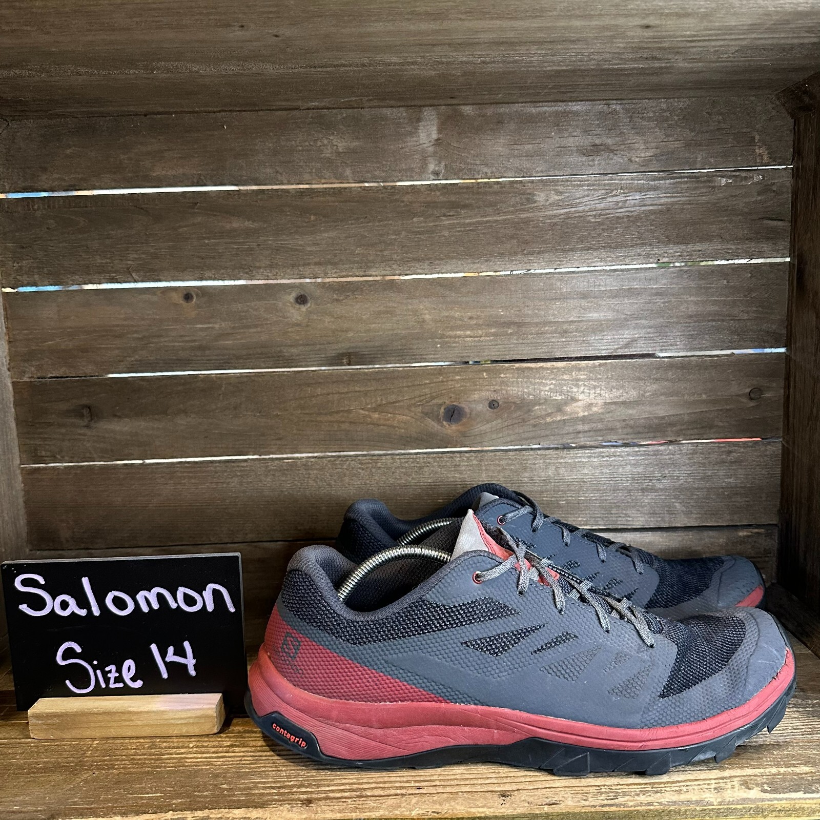 Scarpe sneakers uomo Salomon Outline grigie atletiche trail running taglia 14 M ottime condizioni