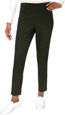 Mario Serrani Women's Textured Pull On Pants, Green, Medium - 7s2