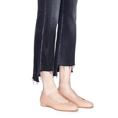 stuart weitzman leather ballet flats