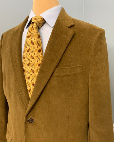 Nautica Corduroy Blazer Mens 44R Cotton Half Lined Sportcoat Casual Jacket - Picture 2 of 11