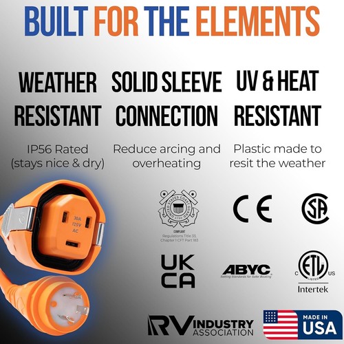 SmartPlug 30 Amp 50' Marine Shore Power Cord – Heavy-Duty RV & Boat Accessories - Foto 3 di 5