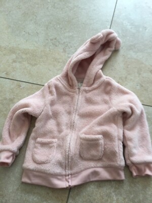 Plüschpullover Sweatjacke mit Ohren altrosa Carters Gr. 86 bzw. 24 Monate