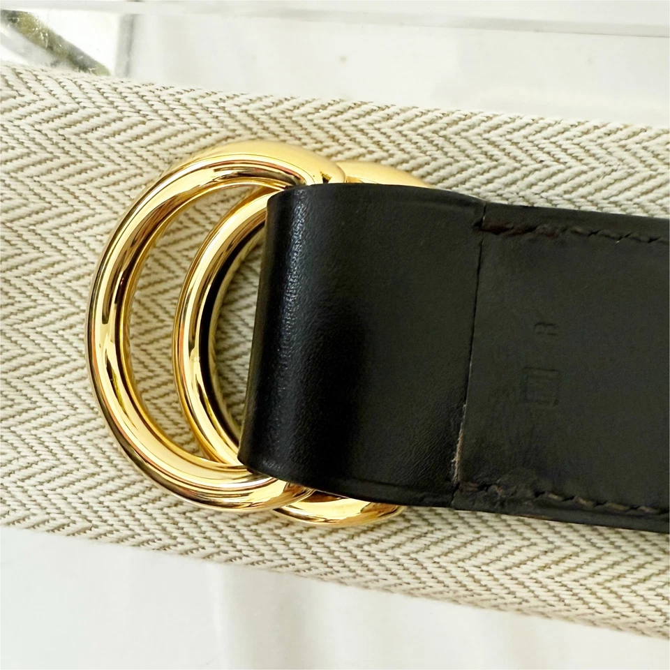 Hermes роман шарф ремень в черной коже w золото оборудование новый - Изображение 4 из 4