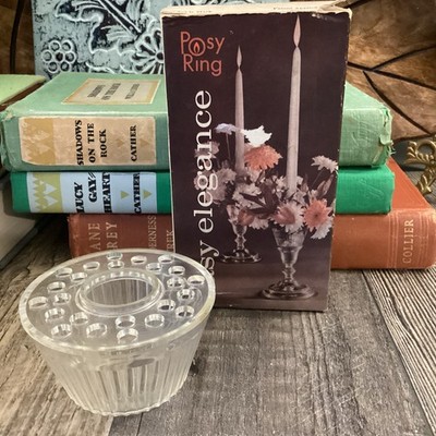 Stanley Posy Ring Set For Floral-Candle arrangement 2 In Box New Old Stock