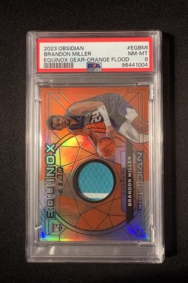 2023-24 Obsidian Equinox Gear Orange Flood Brandon Miller RC 24/99 -Jersey Match