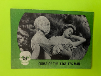 1961 Nu-Cards Horror Monster Series Green #23 Curse of the Faceless Man NrMt