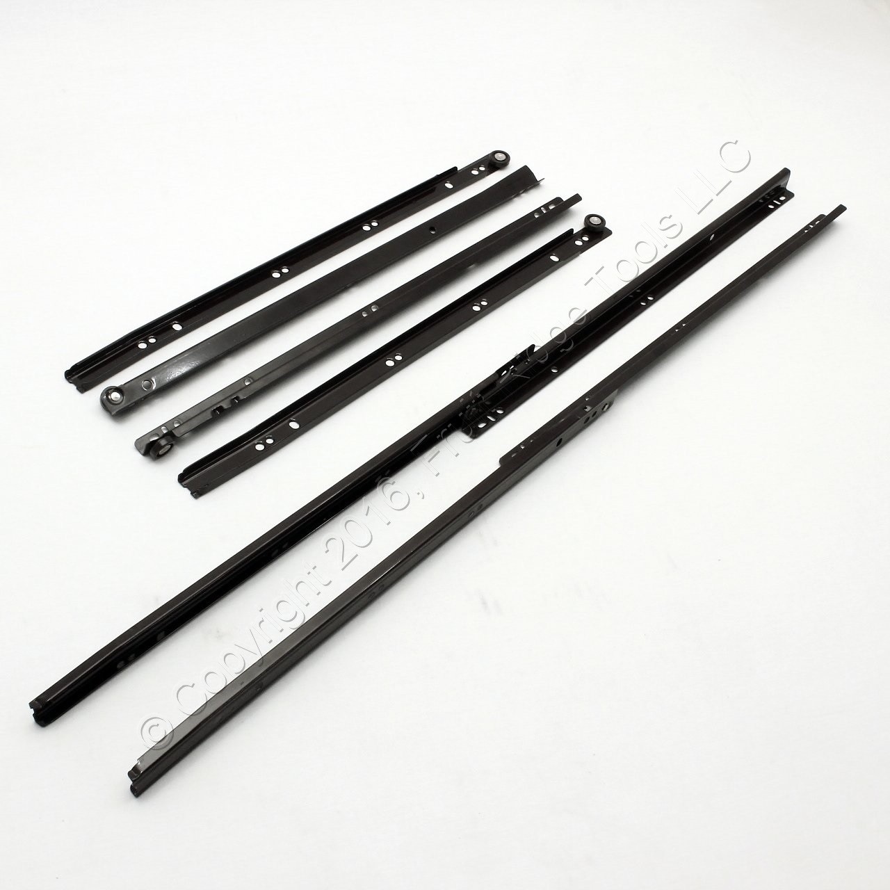 2 PAIR 18" Side Mount 80-lb Load Capacity 3/4 Extension Cabinet Drawer Slides