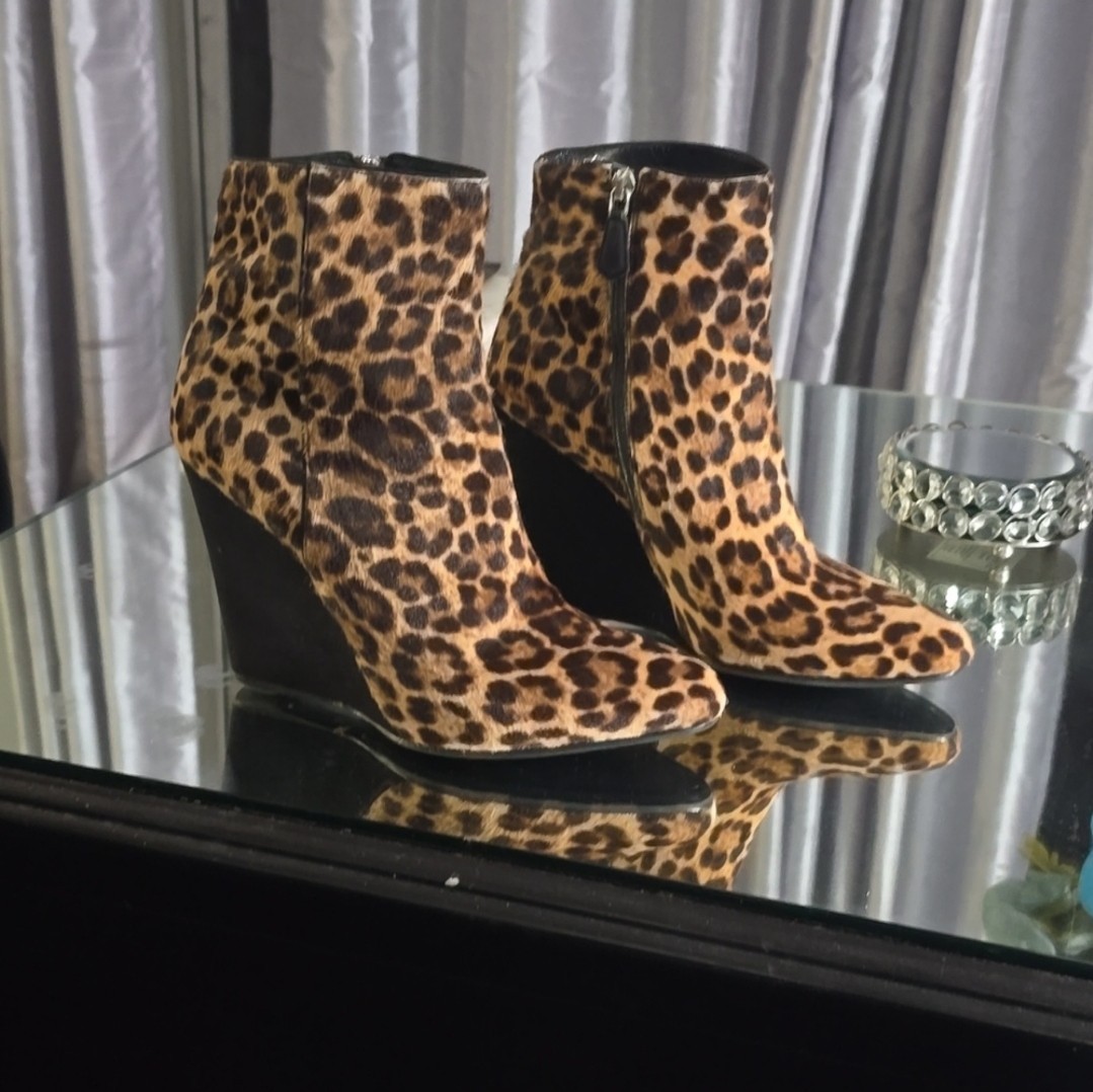 Prada 39 9 Wedge Pony Hair Animal Print Boots | eBay Prada 39 9 Wedge Pony Hair Animal Print Boots | eBay